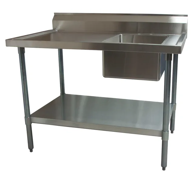 BK Resources BKMPT-3060S-RHD — Work Table, 60"W x 30"D x 41.75"H, 18-ga 430 stainless steel