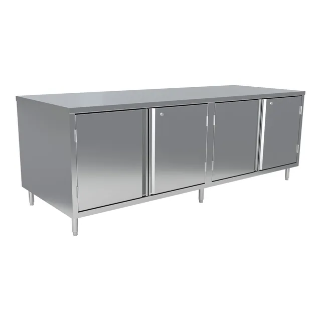 BK Resources CST-3696HL2 — Cabinet Base Work Table, 96"W x 36"D x 34.75"H, stainless steel
