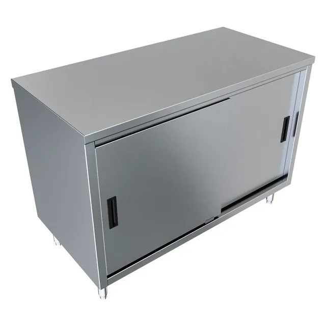 BK Resources CST-2448S — Cabinet Base Work Table, 48"W x 24"D x 34.75"H, stainless steel