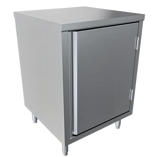 BK Resources CST-2424H2 — Cabinet Base Work Table, 24"W x 24"D x 34.75"H, stainless steel