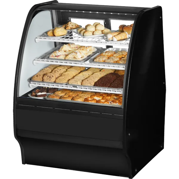 True TGM-DC-36-SC/SC-B-W — Glass-Door Merchandiser with 2 Doors, 39"W x 36.25"D