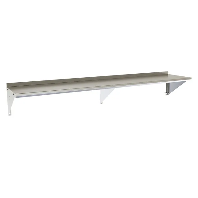 BK Resources BKWS-1684 — Wall Shelf, 84"W x 16"D, 18-ga 304 stainless steel