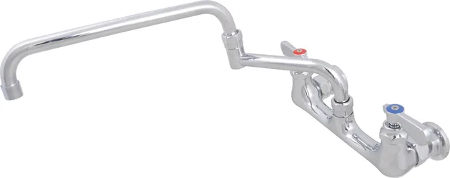 BK Resources BKF-18-G — Splash-mount faucet, 8" centers, double-jointed