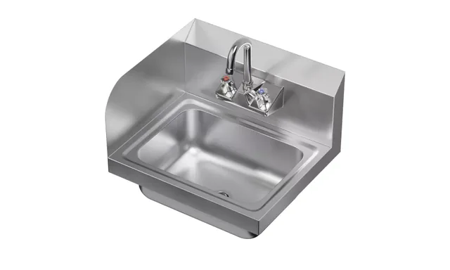 AmGood AMGSINKHS-17SS-L — Hand Sink, 15"W x 17"D, 20-ga 304 stainless steel