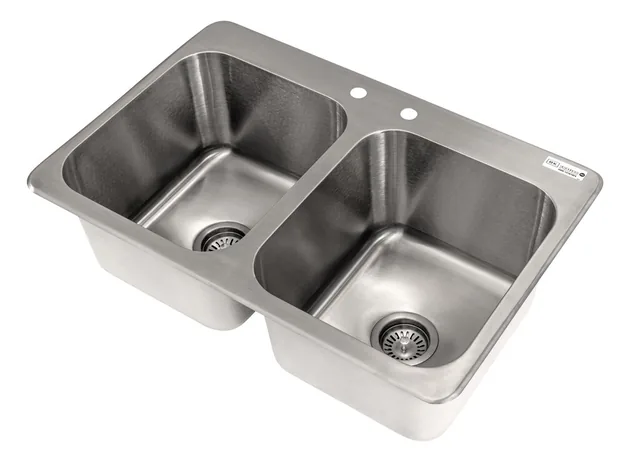 BK Resources DDI2-14161024 — Drop-In Sink, 31.25"W x 20.62"D x 10"H, stainless steel
