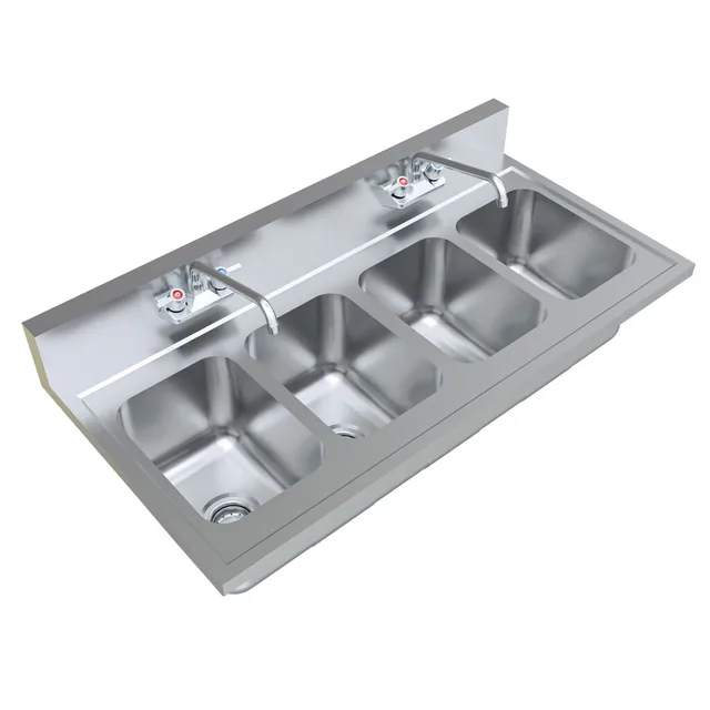 BK Resources DDI4-R5-1014-PG — Drop-In Sink, 48"W x 24"D, stainless steel