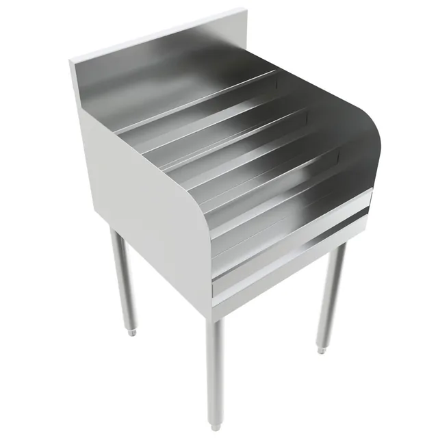BK Resources UB4-18-LD18 — Underbar Liquor Display, 18"W x 18"D x 32.5"H, 18-ga 304 stainless steel