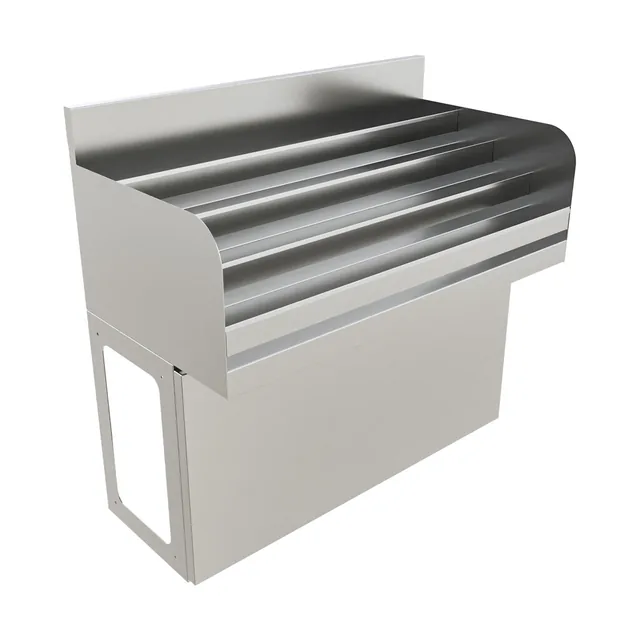 BK Resources UBB-18-LD36 — Underbar Liquor Display, 36"W x 18"D, 18-ga 304 stainless steel