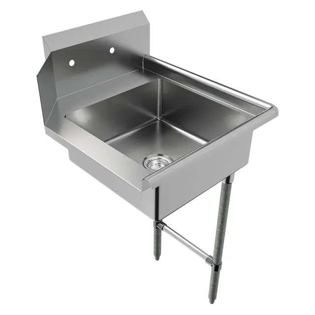 BK Resources BKSDT-26-R — Dish Table, 26" wide, 18-ga 304 stainless steel