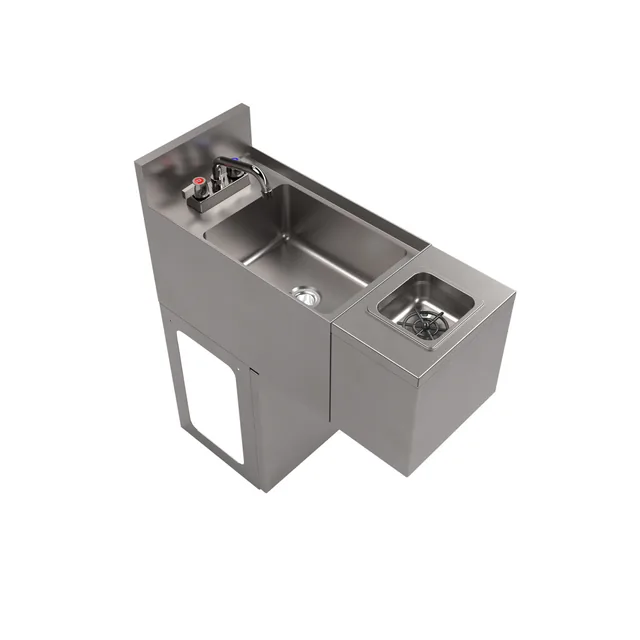 BK Resources UBB-21-SS12-GR-PG — Underbar Glass Rinser, 21"W x 12"D x 34"H, 18-ga 304 stainless steel