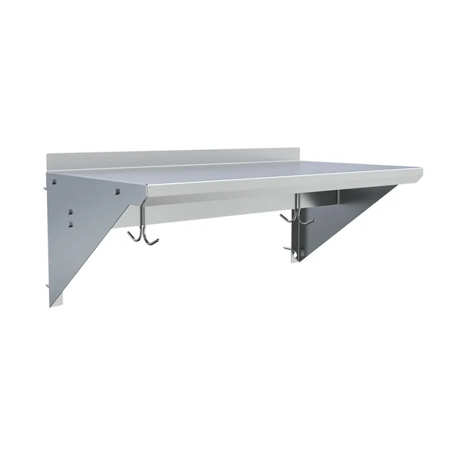 BK Resources BKWS-1630-PR — Wall Shelf, 30"W x 16"D, stainless steel