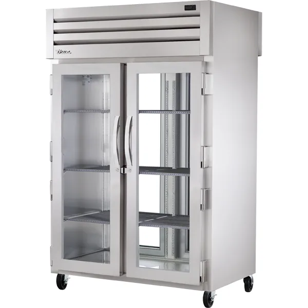 True STA2RPT-2G-2G-HC — Reach-In Refrigerator with 8 Glass Doors, 52.63"W x 36.13"D x 77.75"H, 48.01 cu ft