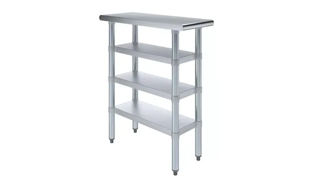 AmGood AMGWT-3012-3SH — Work Table, 12"W x 30"D, 18-ga 430 stainless steel