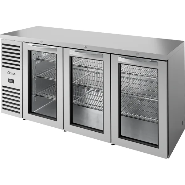 True TBR84-RISZ1-L-S-GGG-1 — 3-Door Back-Bar Refrigerator, 84″W