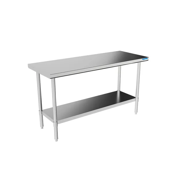 BK Resources SVT-6030 — Work Table with Open Base, 60"W x 30"D, 18-ga 430 stainless steel
