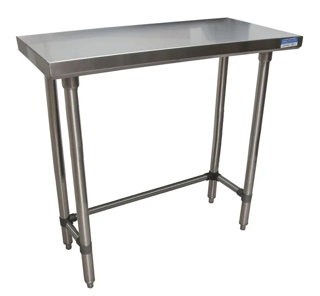 BK Resources VTTOB-1836 — Work Table with Open Base, 36"W x 18"D, 18-ga 430 galvanized steel