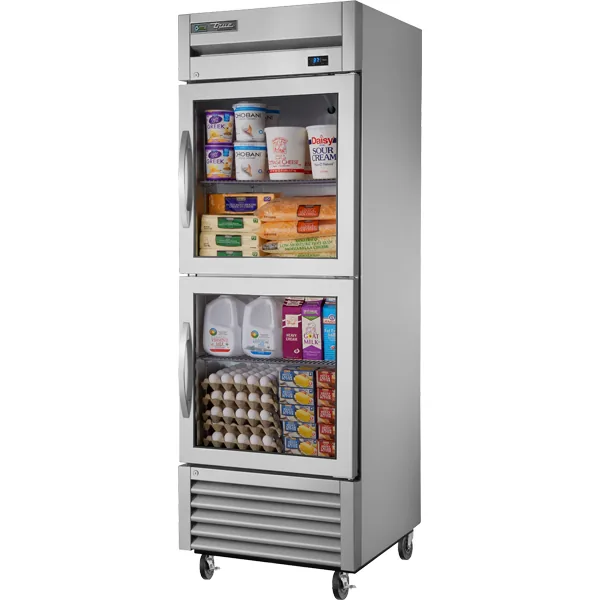True TS-23G-2-HC~FGD01 — Reach-In Refrigerator with 2 Glass Doors, 27"W x 29.88"D x 78.38"H, 19.62 cu ft