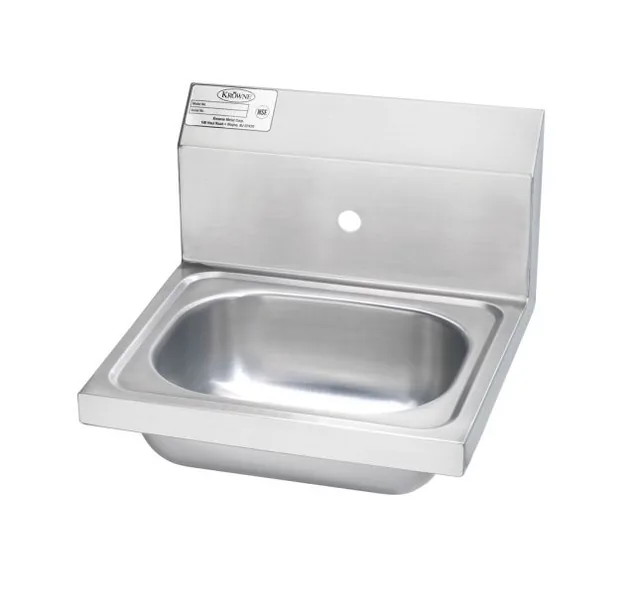 Krowne HS-11-LF — Wall-Mount Hand Sink, 15.75"W x 15"D, 20-ga 304 stainless