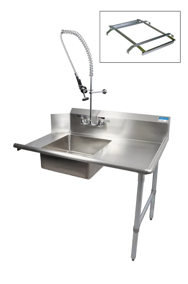 BK Resources BKSDT-48-R-P2-G — Dish Table, 18-ga