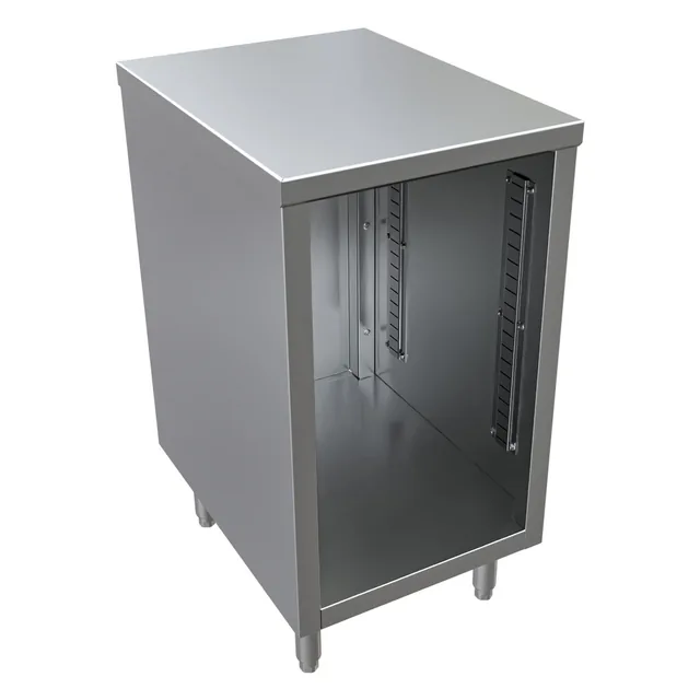 BK Resources CST-2418 — Cabinet-Base Work Table, 24"W x 18"D, 14-ga 304 stainless