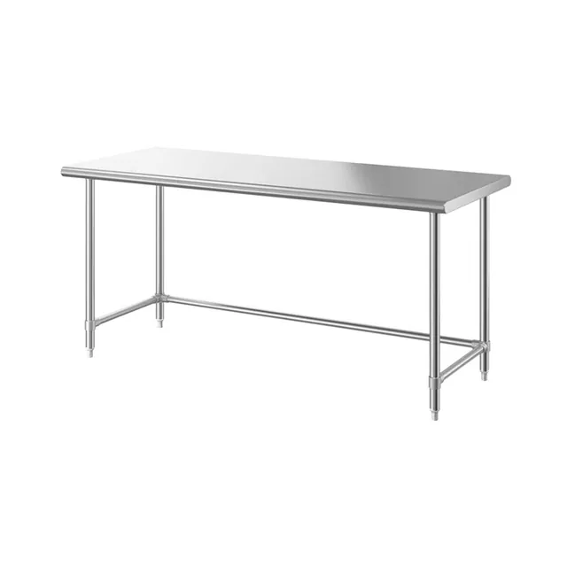 Sapphire SMTO-1424S — Open-Base Work Table, 24"W x 14"D, 18-ga 430 stainless