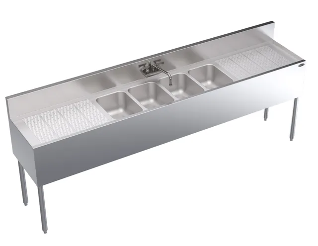 Krowne KR19-84C — Underbar bar sink, 96″