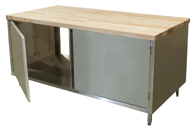 BK Resources CMT-3072H2 — Cabinet Base Work Table, 72"W x 30"D x 34.75"H, stainless steel