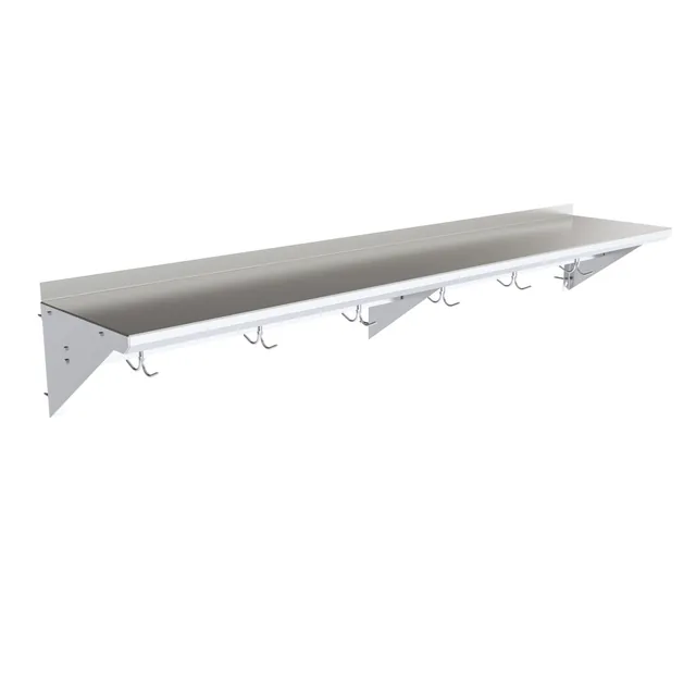 BK Resources BKWS6-1472-PR — Wall Shelf, 72"W x 14"D, stainless steel