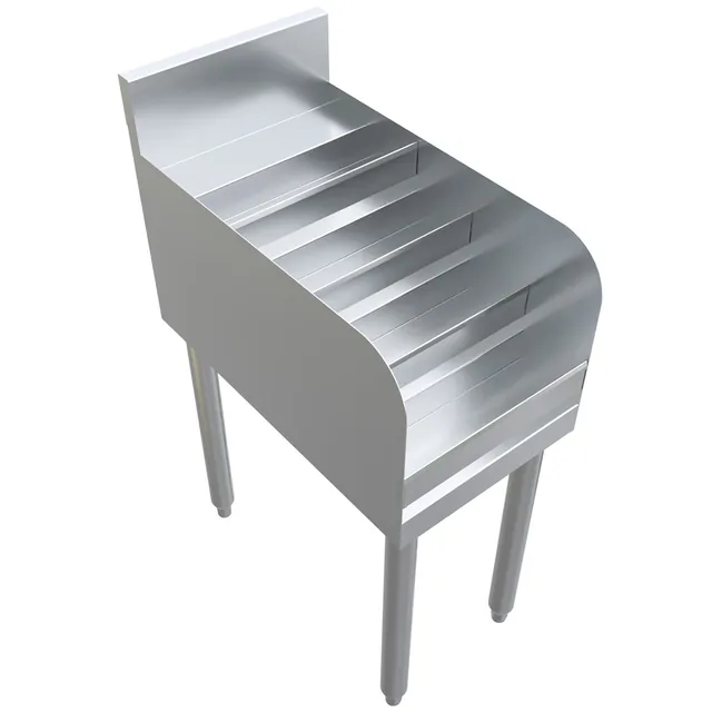 BK Resources UB4-21-LD12 — Underbar Liquor Display, 12"W x 21"D, 18-ga 304 stainless steel
