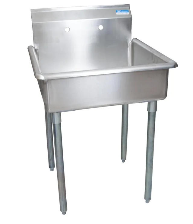 BK Resources BKUS6-1-2421-8 — 1-Compartment Sink, 27"W x 24.5"D x 41.25"H, stainless steel