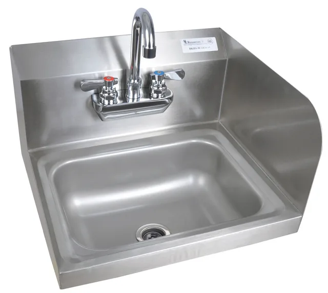 BK Resources BKHS-W-1410-RS-P-G — Hand Sink, 17"W x 15.5"D x 13.13"H, stainless steel