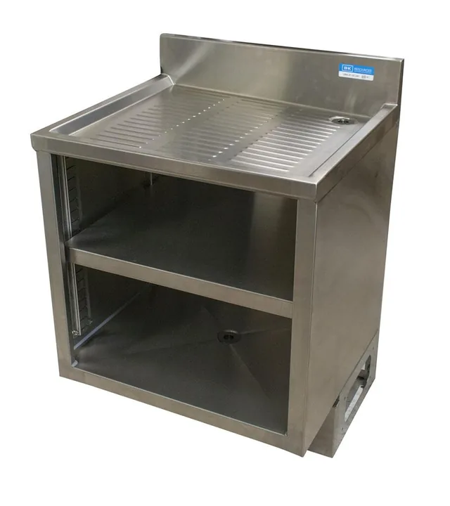 BK Resources UBB-21-GC481 — Underbar Glass Rack Cabinet, 48"W x 21"D x 33.5"H, 18-ga 304 stainless steel