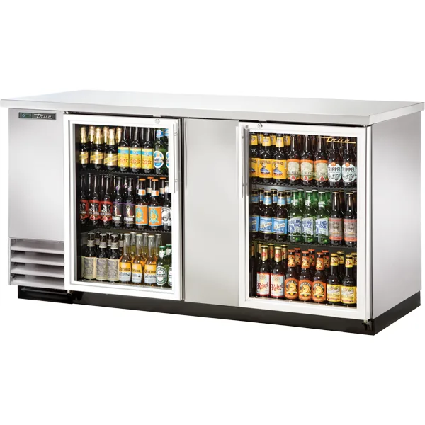 True TBB-3G-S-HC-LD — Back Bar Refrigerator with 2 Doors, 69.12"W x 27.75"D