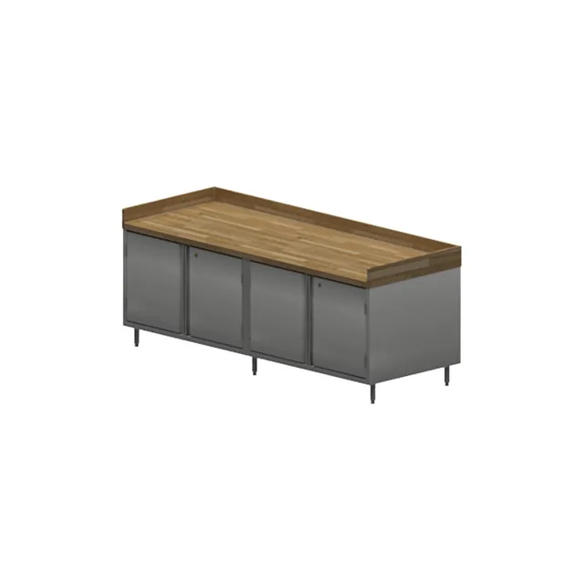 BK Resources CMBT-3096HL — Maple-top cabinet-base work table, 96″ × 30″