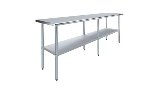 AmGood AMGWT-2496 — Work Table, 96"W x 24"D, 18-ga 430 stainless steel