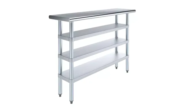 AmGood AMGWT-1448-3SH — Work Table, 48"W x 14"D, 18-ga 430 stainless steel