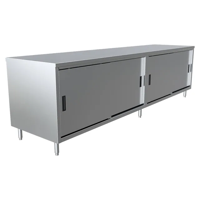 BK Resources CST-30120S2 — Cabinet Base Work Table, 120"W x 30"D x 34.75"H, stainless steel