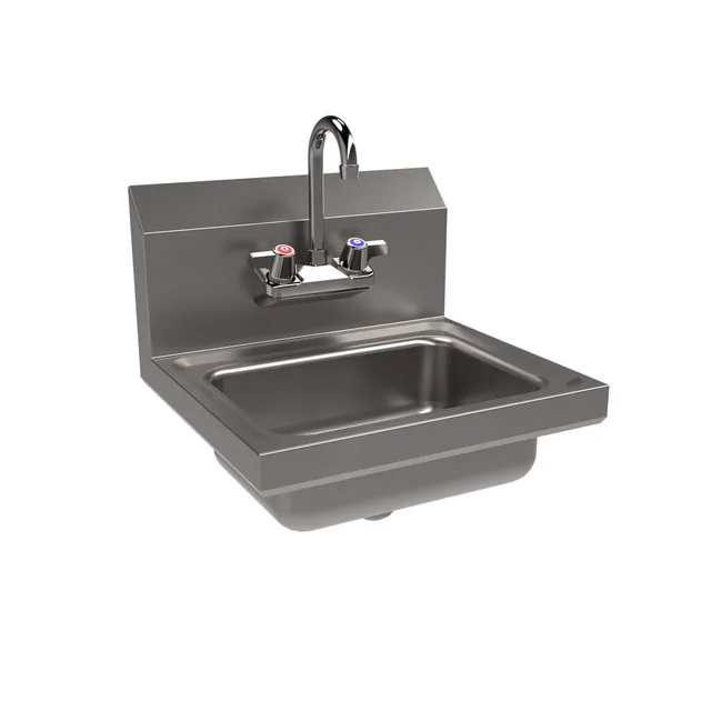 BK Resources BKHS-W-1410-P-G — Hand Sink, 17"W x 15.5"D, stainless steel