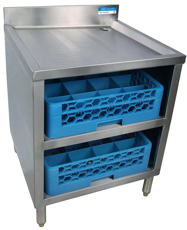 BK Resources UB4-21-GC241 — Underbar Glass Rack Cabinet, 24"W x 21"D, 18-ga 304 stainless steel