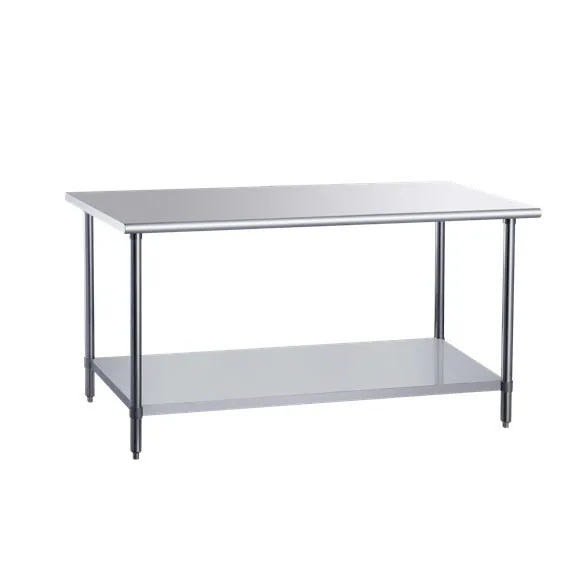 Dukers DCSTW-3060 — Work Table with Open Base, 60"W x 30"D, 18-ga 430 galvanized steel