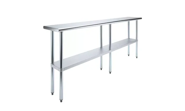 AmGood AMGWT-1484 — Work Table, 84"W x 14"D, 18-ga 430 stainless steel