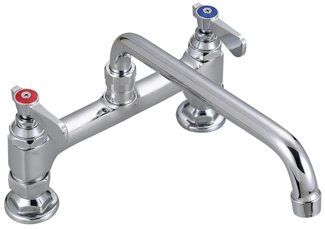 BK Resources BKF8HD-14-G — Deck-Mount Faucet, 14" Spout