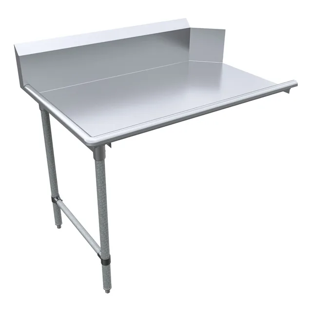 BK Resources BKCDT-48-R — Dish Table, 18-ga 304 stainless steel