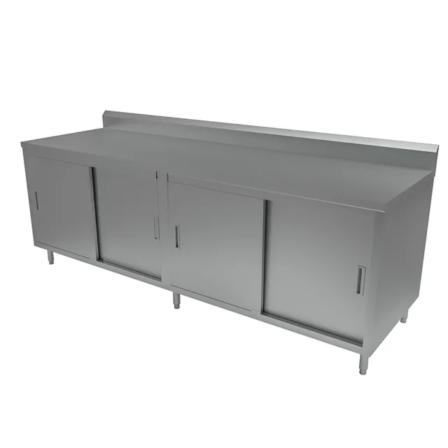 BK Resources CSTR5-30120S — Cabinet Base Work Table, 120"W x 30"D x 34.75"H, stainless steel