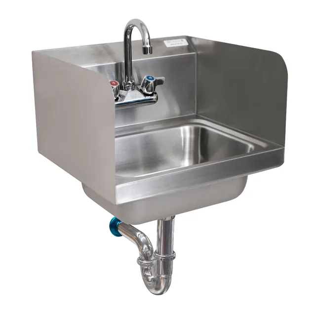 BK Resources BKHS-W-1410-SS-PT-G — Hand Sink, 17"W x 15.5"D, stainless steel