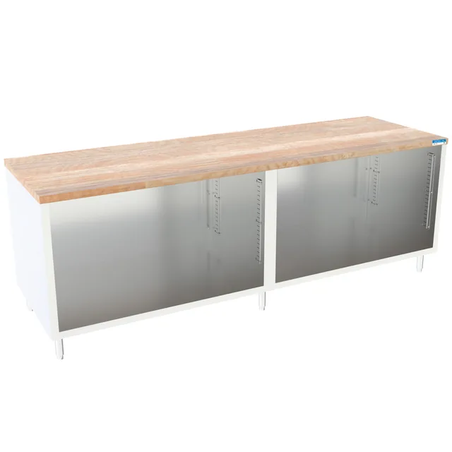 BK Resources CMT-3096 — Maple-top cabinet-base work table, 96″ × 30″