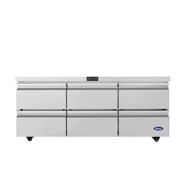 Atosa AUR72D6 — Undercounter Refrigerator, 72.6″W, 18.9 cu ft