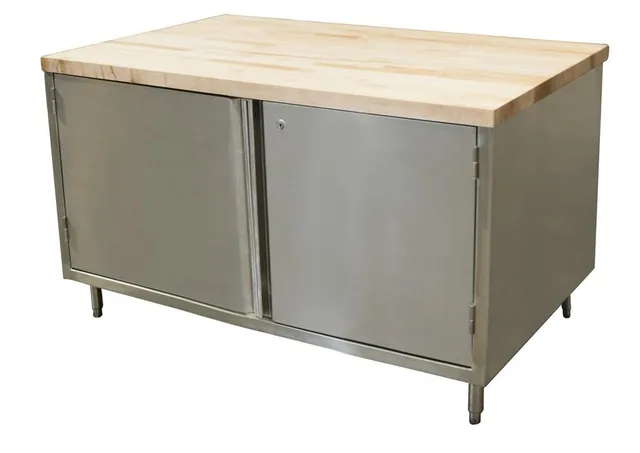 BK Resources CMT-3648HL — Cabinet Base Work Table, 48"W x 36"D x 34.75"H, stainless steel