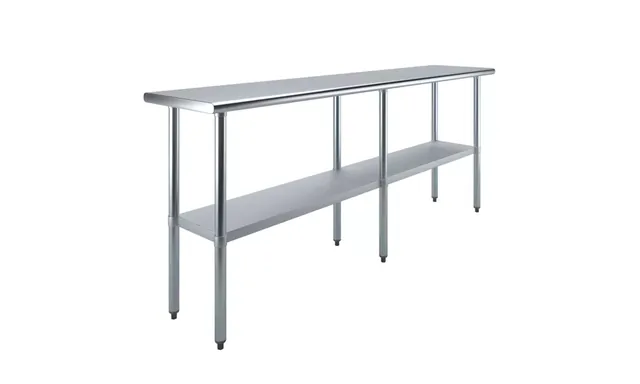 AmGood AMGWT-1884 — Work Table, 84"W x 18"D, 18-ga 430 stainless steel