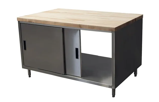 BK Resources CMT-3660S2 — Cabinet Base Work Table, 60"W x 36"D x 34.75"H, stainless steel